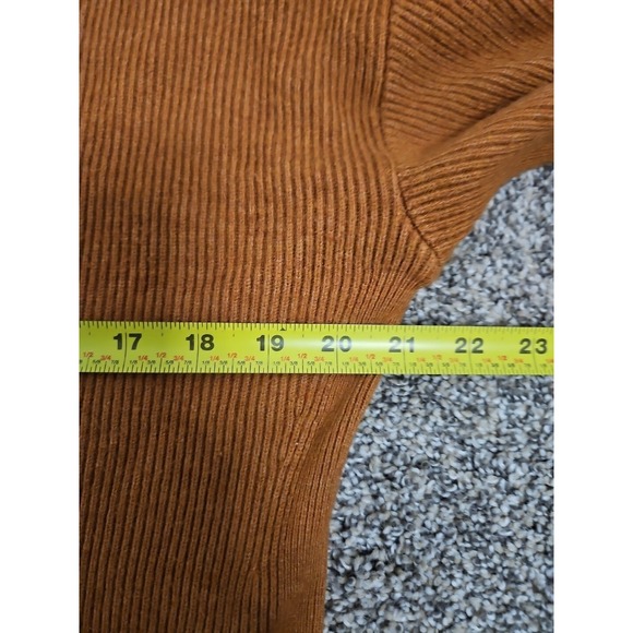 Womens Sweater Dress Sz Med  Rust Thick Classic Soft Collar Office Boho Classic - Picture 7 of 9